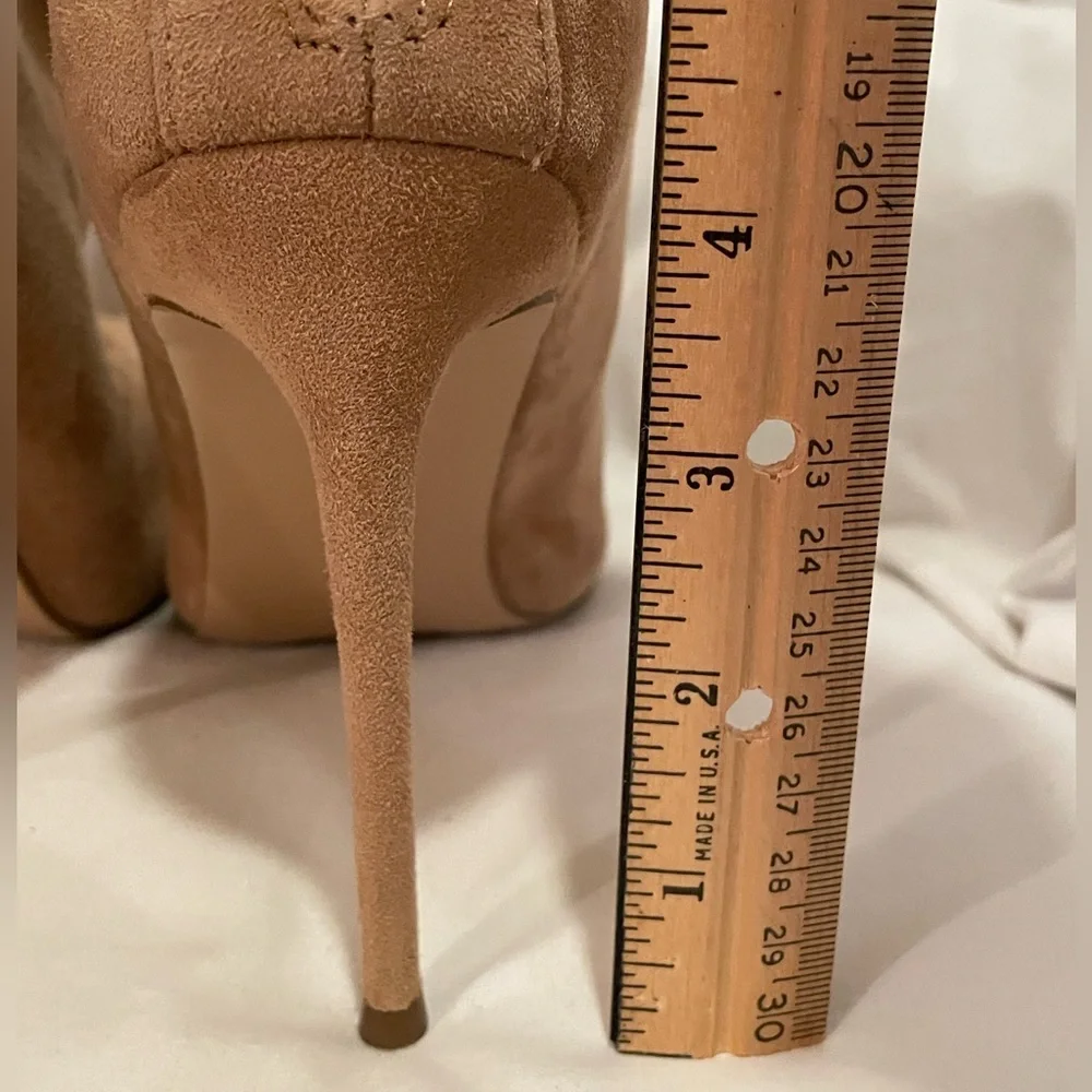 Steve Madden Camel Suede Pointed Toe Stiletto Ankle Boots